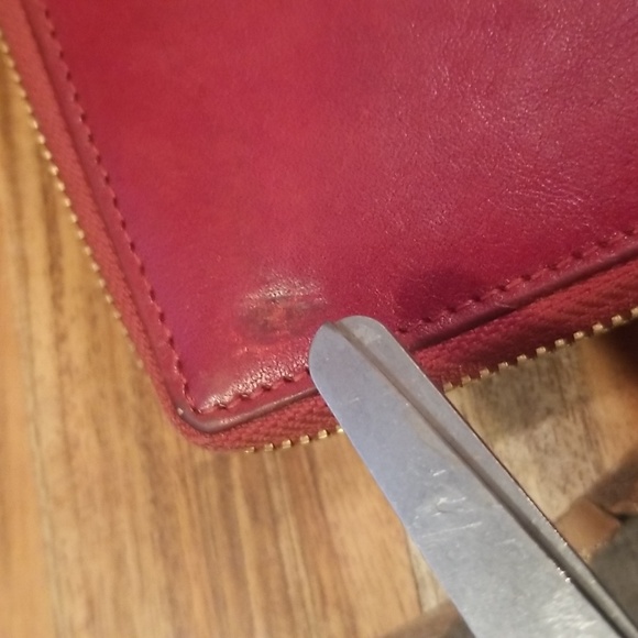 Valentina Made In Italy Leather Wallet Zip Around & Snap Front Wine Color - Picture 10 of 16